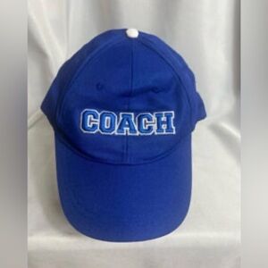 Blue Baseball Cap with Curved Brim